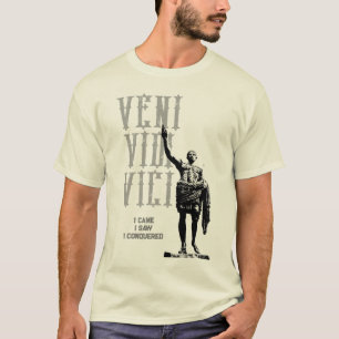 Julius Cesar Zitat Veni Vidi Vici Mens Natural T-Shirt