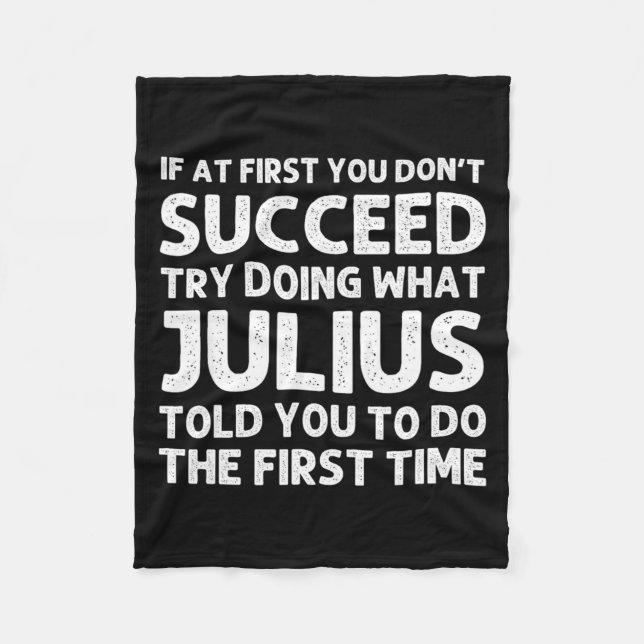 Julius Gift Name D Birthday Funny Chris  Fleecedecke (Vorderseite)