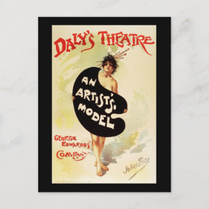Julius Price Daly's Theatre Ein Modell eines Künst Postkarte