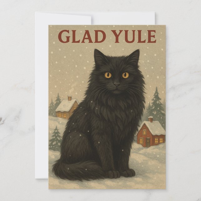 Julkatze Julkarte  Feiertagskarte (Vorderseite)