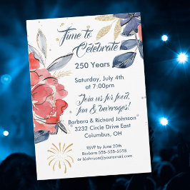 July 4th 250 Years USA Celebrate Party Invitation Einladung