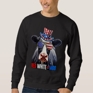 July 4th   4th of July Cow Independence Day Sweatshirt