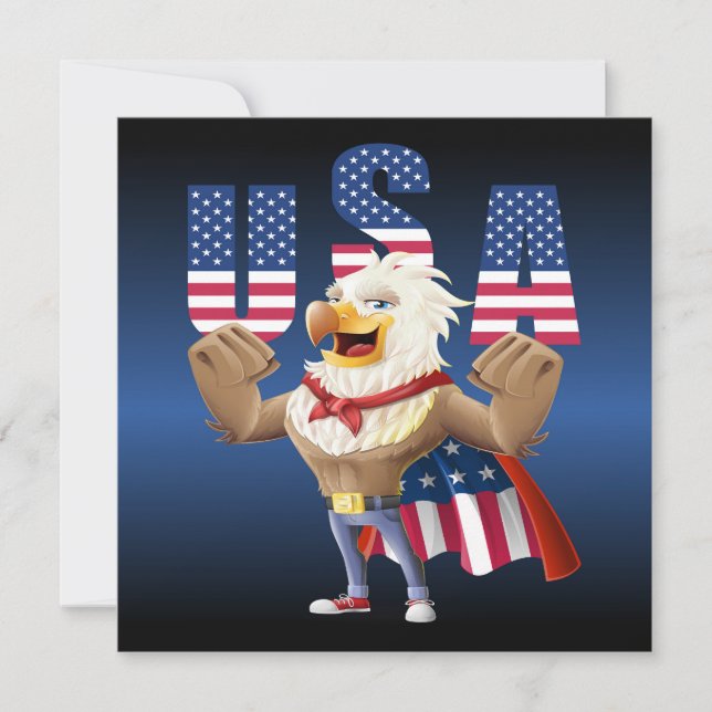 July 4th eagle feiertagskarte (Vorderseite)