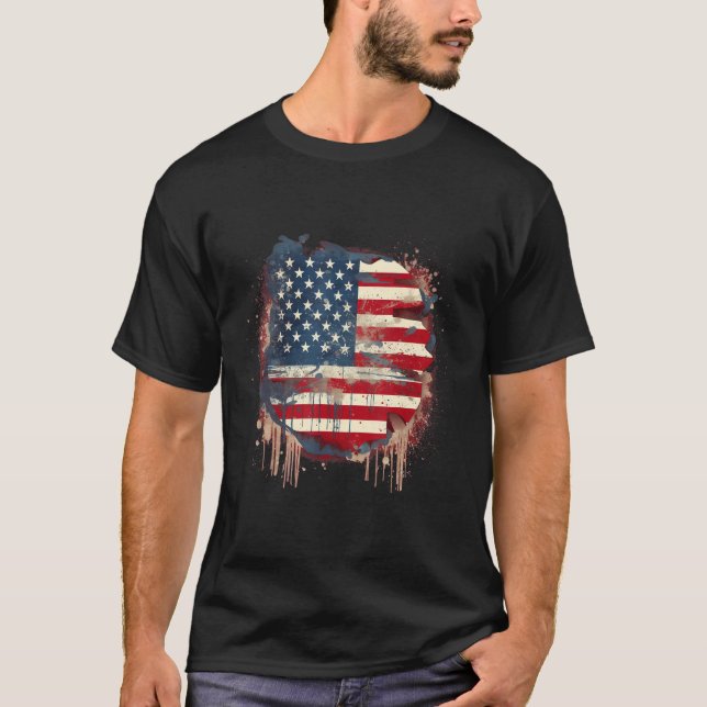 July 4th Product  Patriotism, American Flag_22 T-Shirt (Vorderseite)