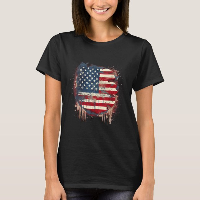 July 4th Product  Patriotism, American Flag_22 T-Shirt (Vorderseite)