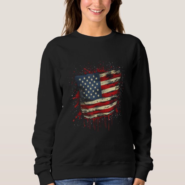 July 4th Product  Patriotism, American Flag_2 Sweatshirt (Vorderseite)