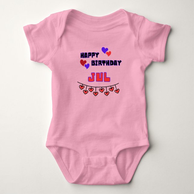 July Birthday Baby Bodysuit Strampler (Vorderseite)