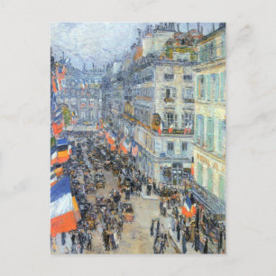 July Fourteenth, Rue Daunou by Childe Hassam Postkarte