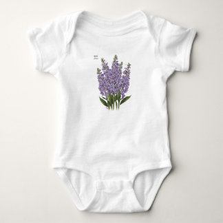 July Larkspur Bloom - Personalisiertes Geburtstags Baby Strampler
