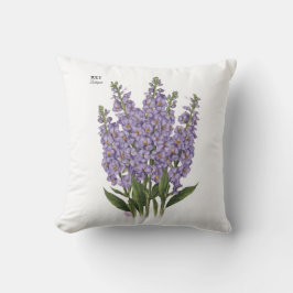 July Larkspur Bloom - Personalisiertes Geburtstags Kissen