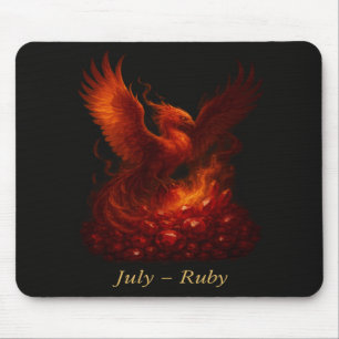 July Ruby - Phoenix & Fiery Birthstone Mousepad