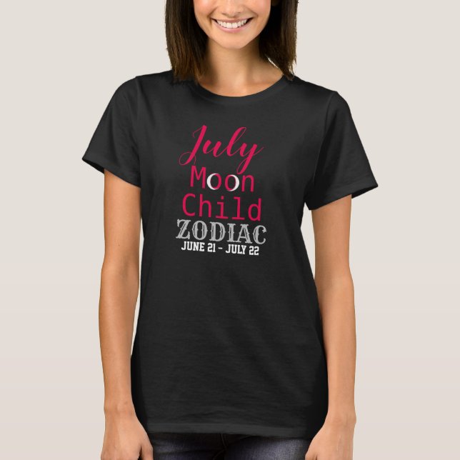 July Zodiac Sign T-Shirt (Vorderseite)