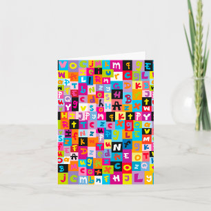 Jumble Alphabet Pattern Karte