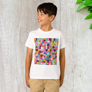 Jumble Alphabet Pattern T-Shirt