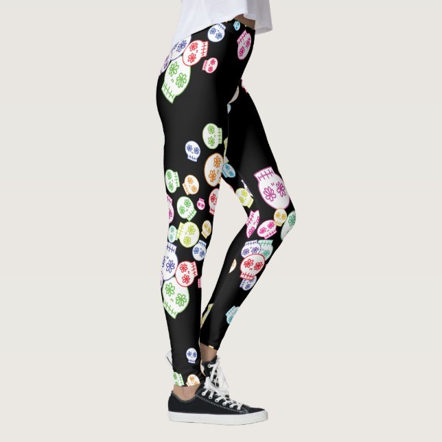 Jumble süßer Schädel Leggings (Rechts)
