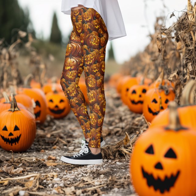 Jumble von Jack-o-Lanterns Leggings (Von Creator hochgeladen)
