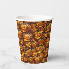 Jumble von Jack-o-Lanterns Pappbecher