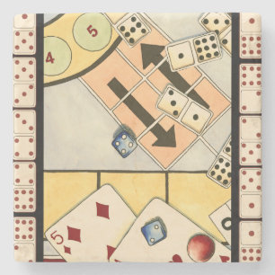 Jumbled Assortiment of Games of Chance Steinuntersetzer