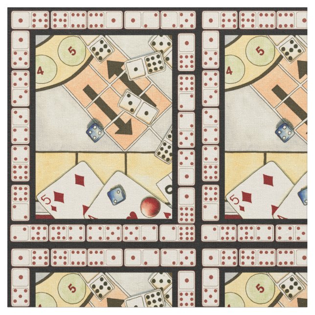 Jumbled Assortiment of Games of Chance Stoff (Nahaufnahme)