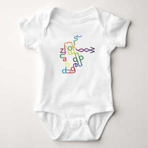 Jumbled Text (Kleinschreibung) Baby Strampler