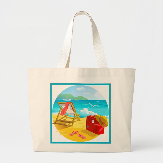 Jumbo Beach Tote Bag Stoffbeutel (Vorne)