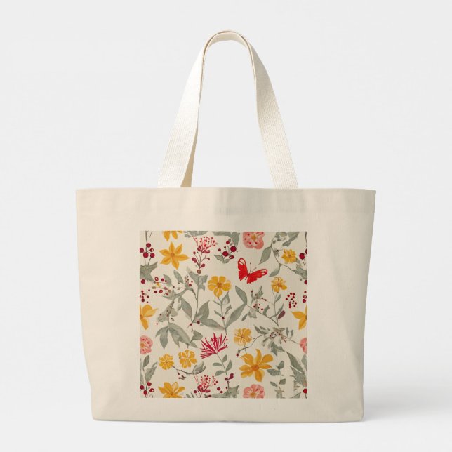 Jumbo Blume Tote Tasche (Rückseite)