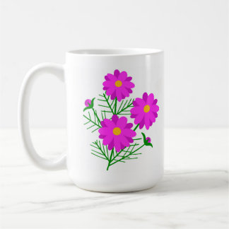 Jumbo-Blumen-Tasse mit hellrosa Blumen Kaffeetasse
