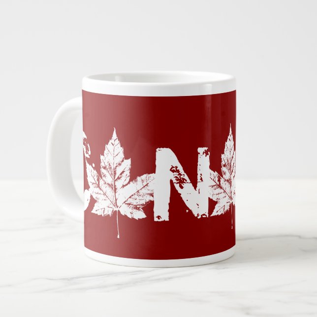 Jumbo Canada Coffee Cup Tasse Cool Retro Canada Cu (Vorderseite Links)