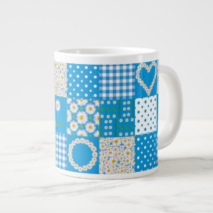 Jumbo Coffee Tasse: Daisychains, Imitate Patchwork Jumbo-Tasse