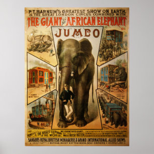 Jumbo, das Riesenafrikanische Elefantenposter Poster