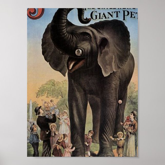 Jumbo Das riesige Elefant Retro Theater Poster (Vorne)