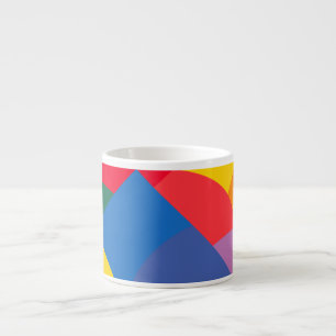 Jumbo-Espressotasse, bunte geometrische Flächen Espressotasse