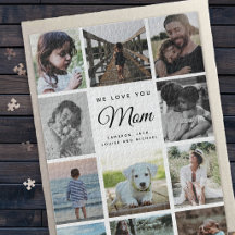 Jumbo-Familienfoto-Collage Muttertag WIR LIEBEN DI