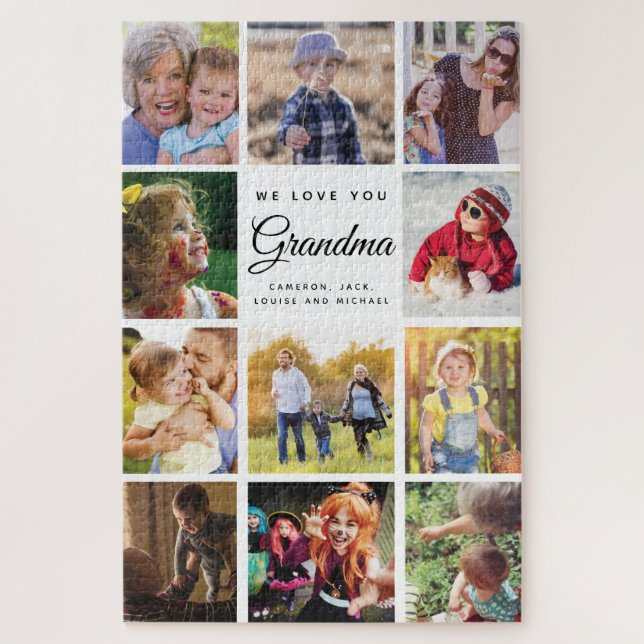 Jumbo Family Foto Collage Oma WE LIEBE Puzzle (Vertikal)