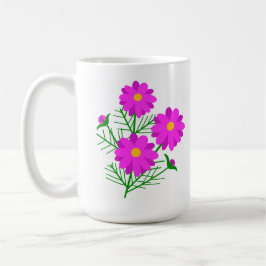 Jumbo Floral Mug with Bright Pink Flowers Kaffeetasse