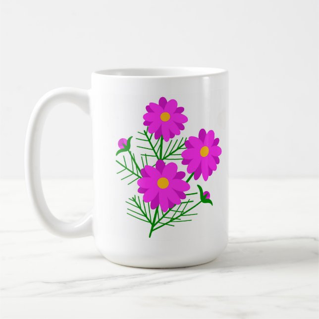 Jumbo Floral Mug with Bright Pink Flowers Kaffeetasse (Links)
