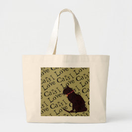 Jumbo I Liebe Cats Moss Graphic Tasche
