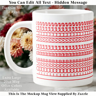 Jumbo I Love Big Mugs Versteckte Nachricht Weihnac Jumbo-Tasse