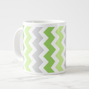Jumbo-Kaffee-Tasse Limon Grau Chevrons Jumbo-Tasse