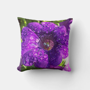 Jumbo Lila Petunia Blume Pillow Kissen