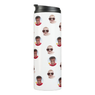 Jumbo Lustige Baby-Kinder-Familien-Gesichter 2 Fot Thermosbecher
