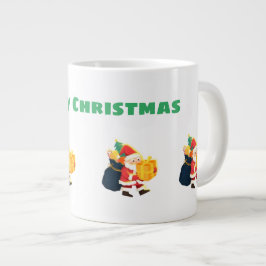 Jumbo Merry Weihnachtswünsche Printspezialität Jumbo-Tasse