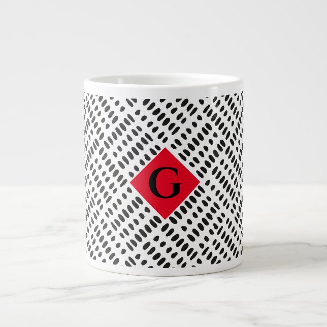 Jumbo Modern Dalmatiner Mud Cloth 20oz Tasse (Vorderseite)