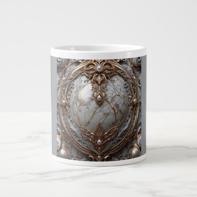 Jumbo-Mug, 20oz (Medallion-4) Jumbo-Tasse (Vorderseite)