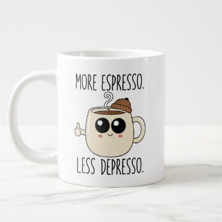 Jumbo Mug - More Espresso. Less Depresso. Jumbo-Tasse