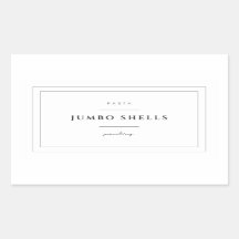 Jumbo Muscheln Aufkleber für das Etikett "Pasta"