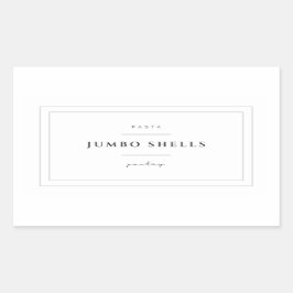Jumbo Muscheln Aufkleber für das Etikett "Pasta"