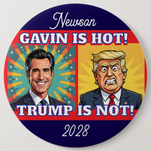 Jumbo Newsom ist heiß, Trump ist politisch nicht l Button