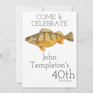 Jumbo Perch Angelangler Männer zum Geburtstag Einladung