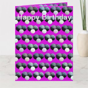 Jumbo Pink Lawn Bowls Birthday Card Karte